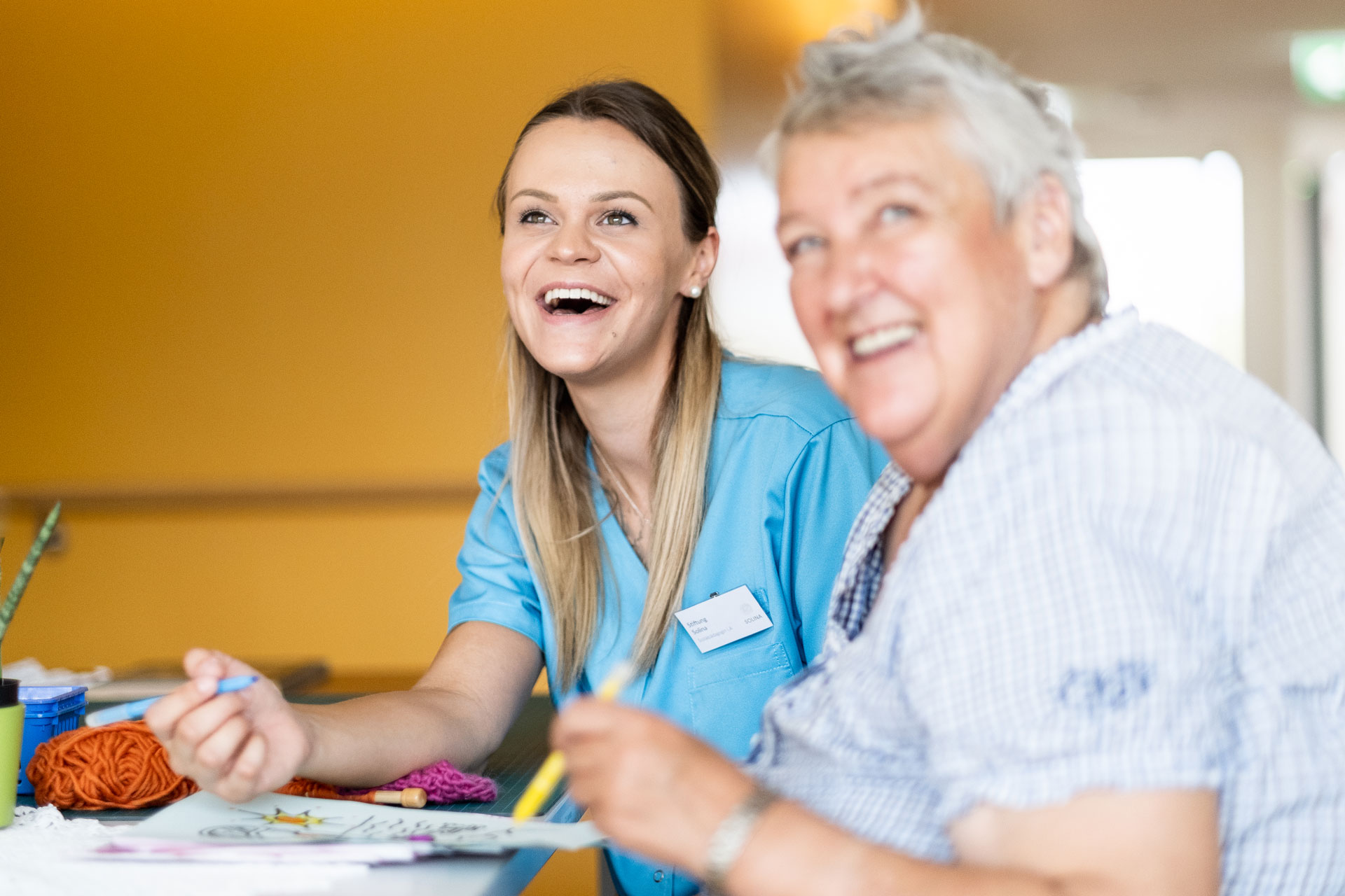 Stiftung Solina, Betreuung Bewohnerin